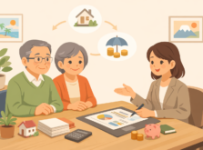 退職金の預け先を相談するシニア夫婦のイメージ