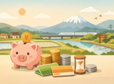 地域の金融機関の定期預金をイメージしたイラスト