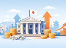 日本銀行と金融政策・物価をイメージしたイラスト